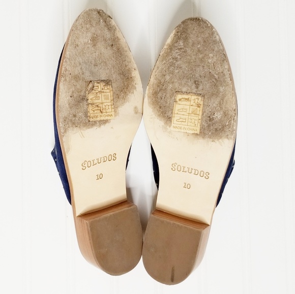Soludos x Anthropologie Jardin Embroidered Suede Leather Mules 10 - Picture 6 of 8